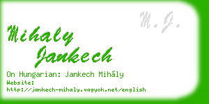 mihaly jankech business card