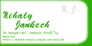 mihaly jankech business card